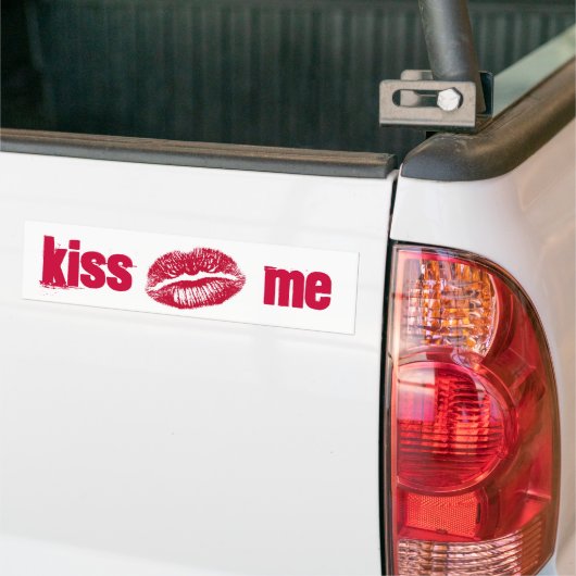 De kus, de rode lips bumpersticker (Op Truck)