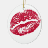 De kus, de rode lips keramisch ornament (Links)
