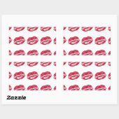 De kus, de rode lips rechthoekige sticker (Vel)