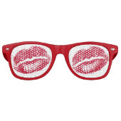 De kus, de rode lips retro zonnebril (Voorkant)