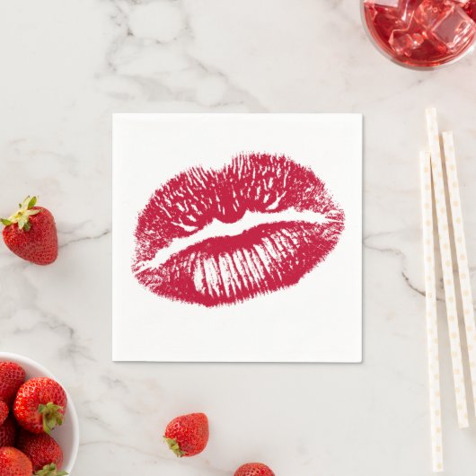 De kus, de rode lips servetten (Insitu)