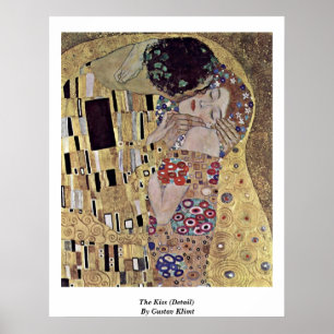 De Kus (Detail) van Gustav Klimt Poster