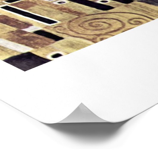 De Kus (Detail) van Gustav Klimt Poster (Hoek)