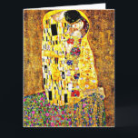 De kus, die door Gustav Klimt schilderen Kaart<br><div class="desc">Het schilderen van Gustav Klimt,  de Kus,  wenskaart.</div>
