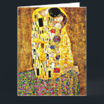 De kus, die door Gustav Klimt schilderen Kaart<br><div class="desc">Het schilderen van Gustav Klimt,  de Kus,  wenskaart.</div>