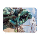 De Kus door Auguste Rodin bij de Tuileries, Parijs Magneet (Horizontaal)