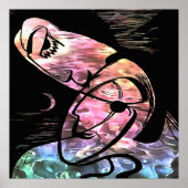 De Kus door de Abstracte Kunst van het Moonlight e Poster (Voorkant)