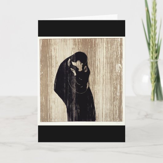De kus door Edvard Munch lithografie, Kaart (Voorkant)
