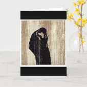 De kus door Edvard Munch lithografie, Kaart (Gele Bloem)