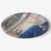 De Kus (door Edvard Munch) Papieren Bordje (Gekanteld)