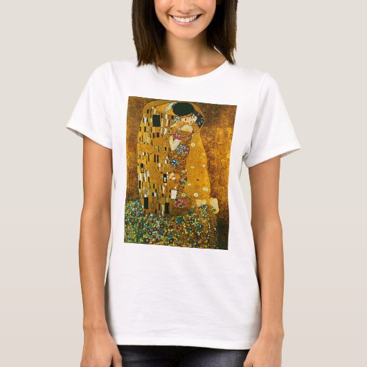 "De kus" door Gustav Klimt, Circle T-Shirt (Voorkant)