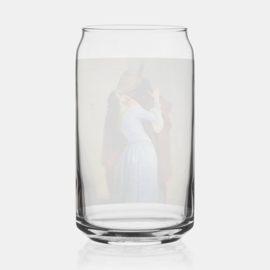 De kus Francesco Hayez Blikvorm Glas (Achterkant)