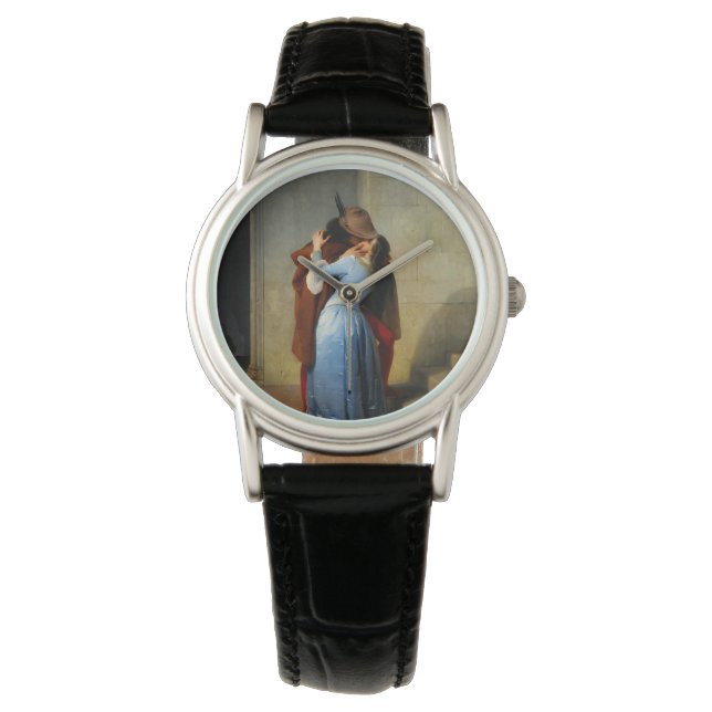 De kus Francesco Hayez Horloge (Voorkant)