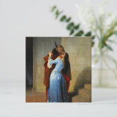 De kus Francesco Hayez Kaart (Staand voorkant)