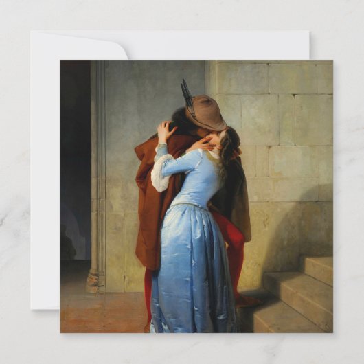 De kus Francesco Hayez Kaart (Voorkant)