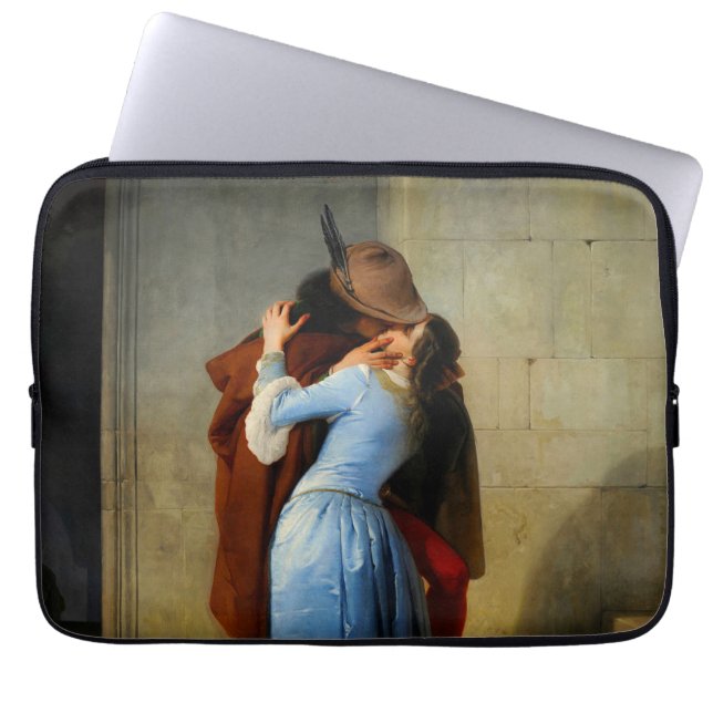 De kus Francesco Hayez Laptop Sleeve (Voorkant)
