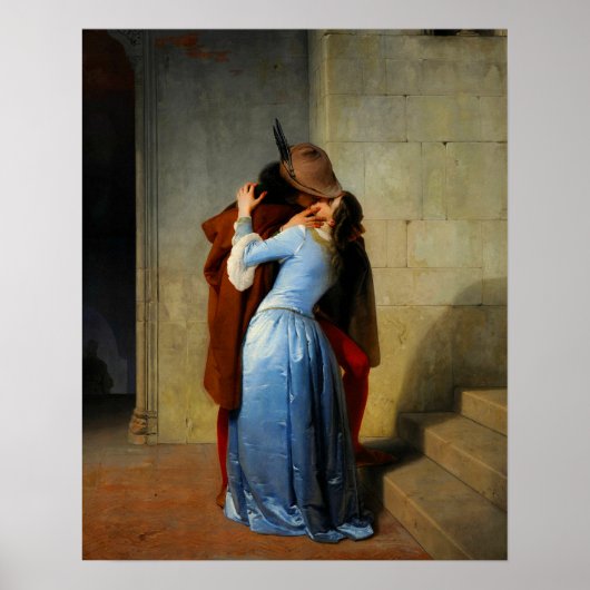 De kus Francesco Hayez Poster (Voorkant)