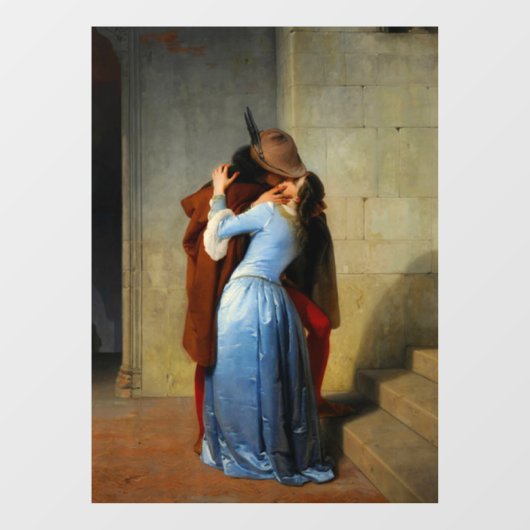 De kus Francesco Hayez Raamsticker (Vel)