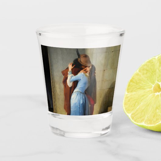 De kus Francesco Hayez Shot Glas (Voorkant)