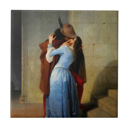 De kus Francesco Hayez Tegeltje (Voorkant)