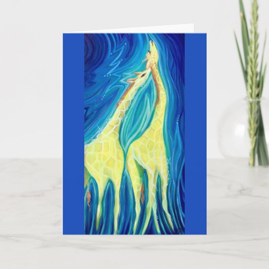 De Kus - Giraffe Kunstkaart Kaart (Voorkant)
