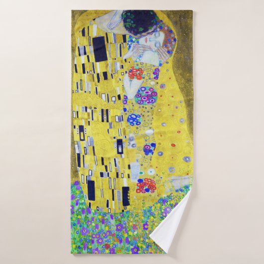De Kus, Gustav Klimt Badhanddoek (Badhanddoek)