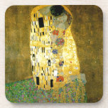 De Kus ~ Gustav Klimt Bier Onderzetter<br><div class="desc">Dit is The Kiss,  geschilderd door Gustav Klimt in 1907. Het is de bekendste Art Nouveau schilderij in de geschiedenis</div>