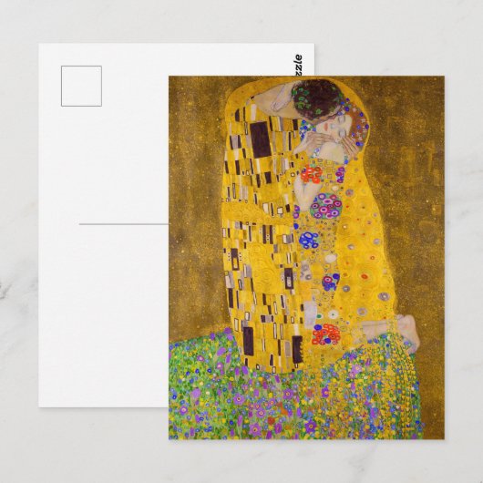 De kus | Gustav Klimt | Briefkaart (Voorkant / Achterkant)