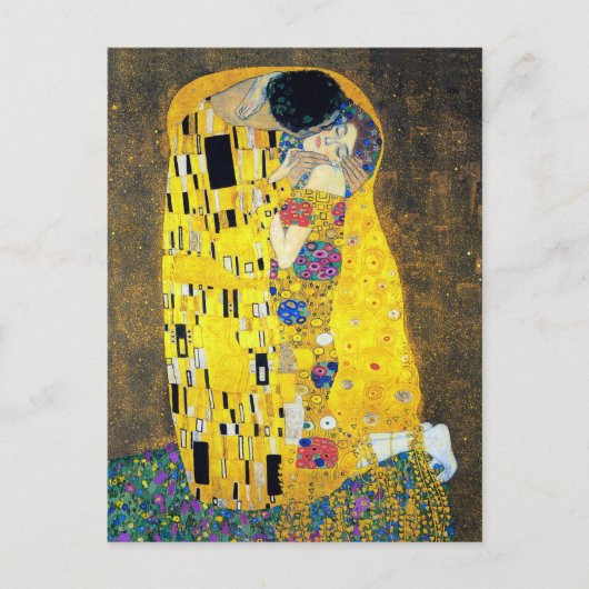 De Kus, Gustav Klimt Briefkaart (Voorkant)