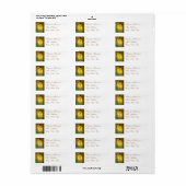 De kus Gustav Klimt bruiloft | RSVP Etiket (Full Sheet)