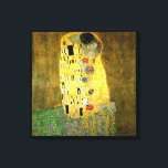 De Kus ~ Gustav Klimt Canvas Afdruk<br><div class="desc">Dit is The Kiss, geschilderd door Gustav Klimt in 1907. Het is de bekendste Art Nouveau schilderij in de geschiedenis</div>