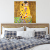 De Kus | Gustav Klimt | Canvas Afdruk (Insitu (Slaapkamer))