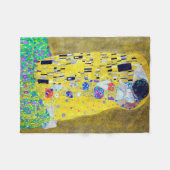 De Kus, Gustav Klimt Fleece Deken (Voorkant (Horizontaal))