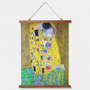 De Kus, Gustav Klimt Hangend Wandkleed