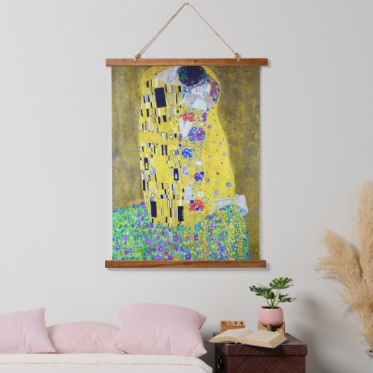 De Kus, Gustav Klimt Hangend Wandkleed (Slaapkamer)