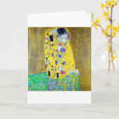 De Kus, Gustav Klimt Kaart (Gele Bloem)
