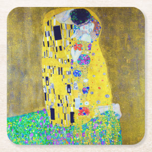 De Kus, Gustav Klimt Kartonnen Onderzetters