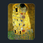 De Kus ~ Gustav Klimt Magneet<br><div class="desc">Dit is The Kiss,  geschilderd door Gustav Klimt in 1907. Het is de bekendste Art Nouveau schilderij in de geschiedenis</div>