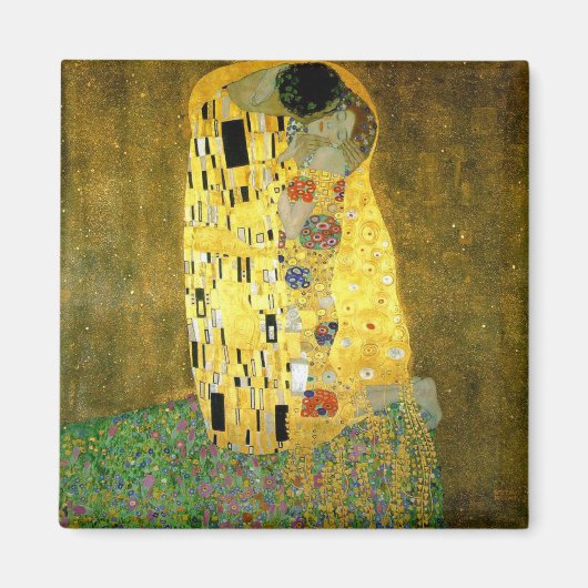 De Kus ~ Gustav Klimt Magneet (Voorkant)