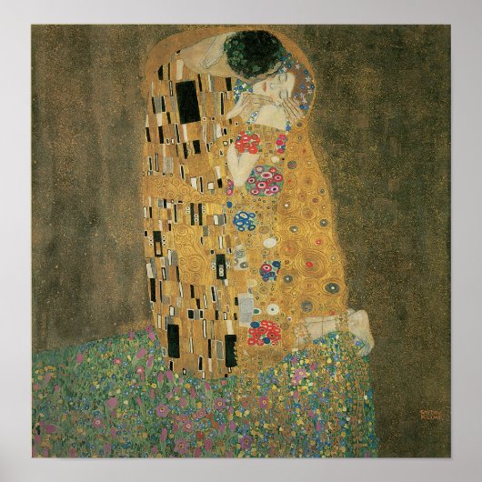 De Kus, Gustav Klimt Poster (Voorkant)