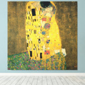 De kus - Gustav Klimt print (Insitu (Houten vloer))