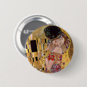 De Kus, Gustav Klimt Ronde Button 5,7 Cm (Voorkant /achterkant)