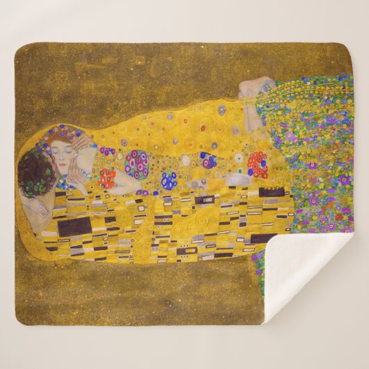 De kus | Gustav Klimt | Sherpa Deken (Voorkant (horizontaal))