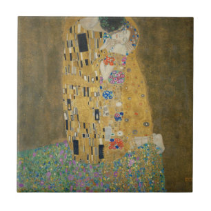 De Kus - Gustav Klimt Tegeltje