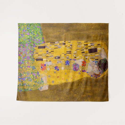 De kus | Gustav Klimt | Wandkleed (Voorkant (horizontaal))
