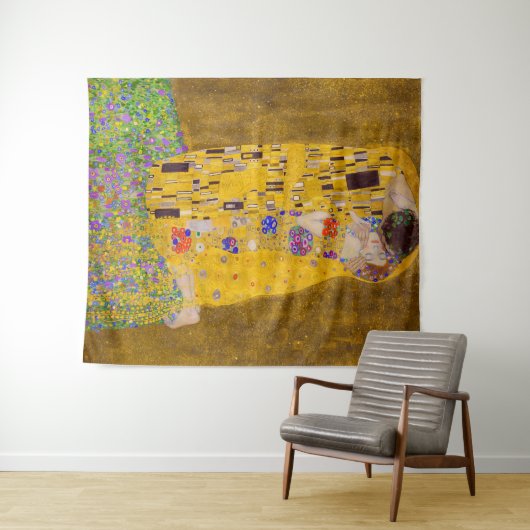 De kus | Gustav Klimt | Wandkleed (In Situ (horizontaal))