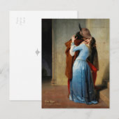 De kus (Il Bacio) van Francesco Hayez CC1196 Briefkaart (Voorkant / Achterkant)