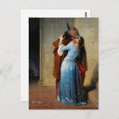 De kus (Il Bacio) van Francesco Hayez CC1196 Briefkaart (Voorkant / Achterkant)
