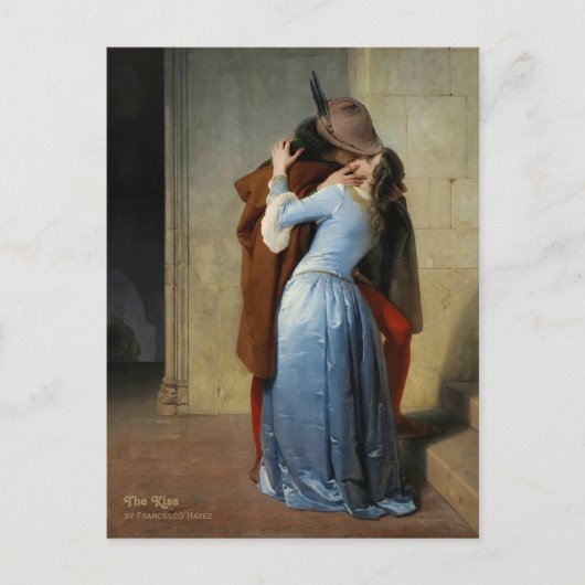 De kus (Il Bacio) van Francesco Hayez CC1196 Briefkaart (Voorkant)