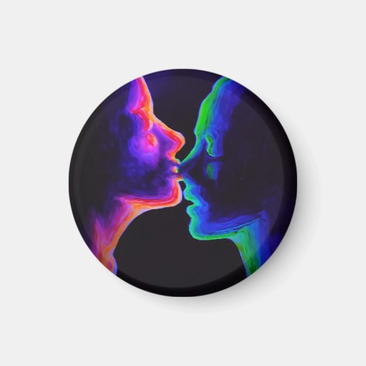 De kus in het ultravioletlicht magneet (Voorkant)